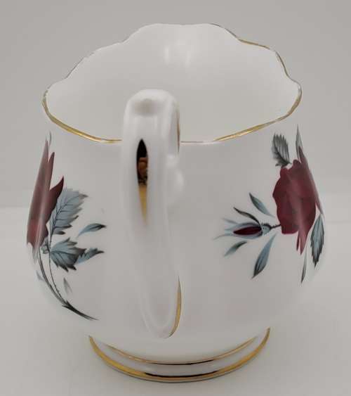 Vintage Royal Albert Bone China `Sweet Romance` Creamer -Gold trim have some wear