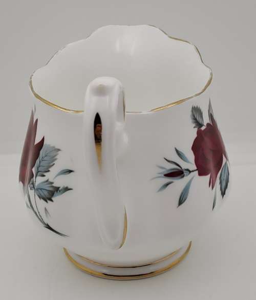 Vintage Royal Albert Bone China `Sweet Romance` Creamer -Gold trim have some wear