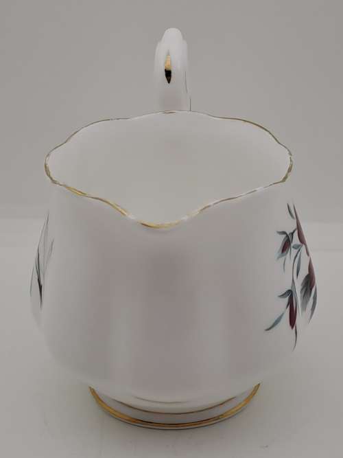 Vintage Royal Albert Bone China `Sweet Romance` Creamer -Gold trim have some wear