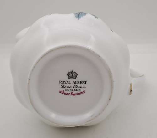 Vintage Royal Albert Bone China `Sweet Romance` Creamer -Gold trim have some wear