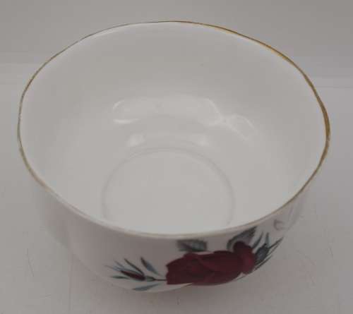 Vintage Royal Albert Bone China `Sweet Romance` Sugar Bowl  -Gold trim have some wear