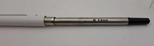 White Parker Rollerball in Case with extra refill - Branded Denel
