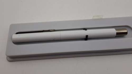 White Parker Rollerball in Case with extra refill - Branded Denel
