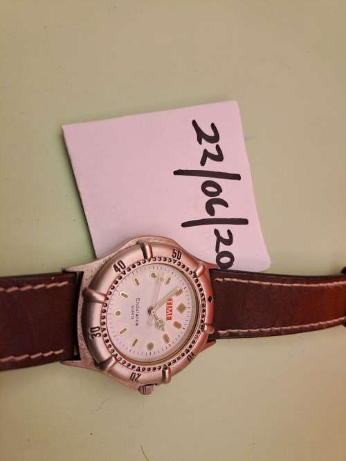 Pre-owned TIME Endurance Quartz Mens watch with Leather Strap  'Working' Japan Movement