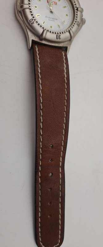 Pre-owned TIME Endurance Quartz Mens watch with Leather Strap  'Working' Japan Movement