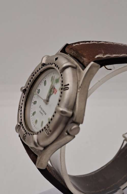 Pre-owned TIME Endurance Quartz Mens watch with Leather Strap  'Working' Japan Movement