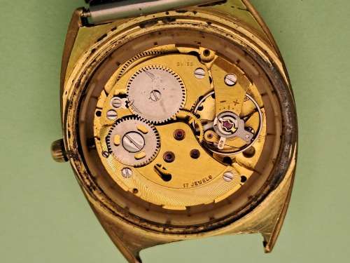 Vintage Swiss Made Rotary Incabloc Manual wind watch -17 Jewels- working -Speidel Band