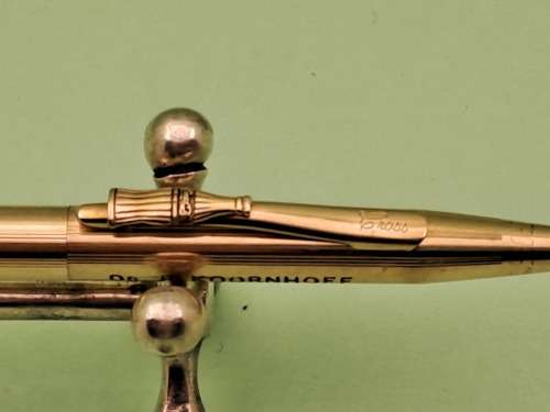 Engraved DR. P. KOORNHOFF 1976 Cross 1/20 14kt Gold Plated Pen with Coke Emblem Springs Stag