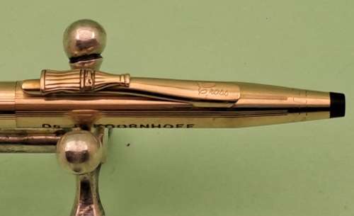 Engraved DR. P. KOORNHOFF 1976 Cross 1/20 14kt Gold Plated Pen with Coke Emblem Springs Stag