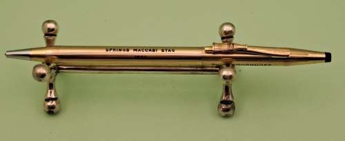 Engraved DR. P. KOORNHOFF 1976 Cross 1/20 14kt Gold Plated Pen with Coke Emblem Springs Stag