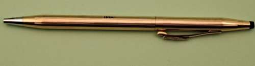 Engraved DR. P. KOORNHOFF 1976 Cross 1/20 14kt Gold Plated Pen with Coke Emblem Springs Stag