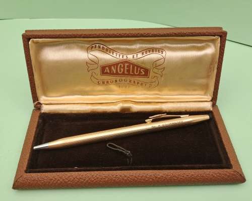 Engraved DR. P. KOORNHOFF 1976 Cross 1/20 14kt Gold Plated Pen with Coke Emblem Springs Stag