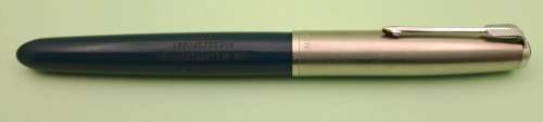 Vintage 1961 Parker 51 Fountain pen with squeeze Converter -engraved on Barrel Geelkoperwinkel