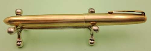 Vintage 1960's Parker 51 1/10 12kt Rolled Gold Fountain Pen with converter