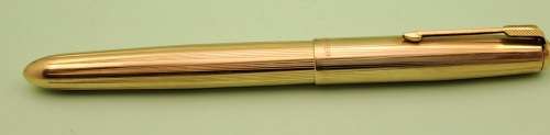 Vintage 1960's Parker 51 1/10 12kt Rolled Gold Fountain Pen with converter