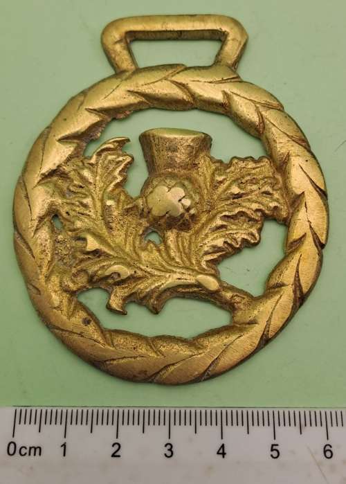Vintage Horse Brass: Scottish Thistle