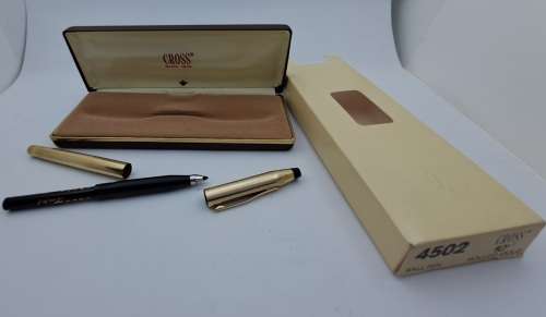 Vintage 10kt Rolled Gold CROSS pen in Case (Need new refill) soft tip