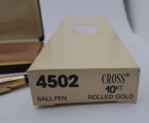 Vintage 10kt Rolled Gold CROSS pen in Case (Need new refill) soft tip