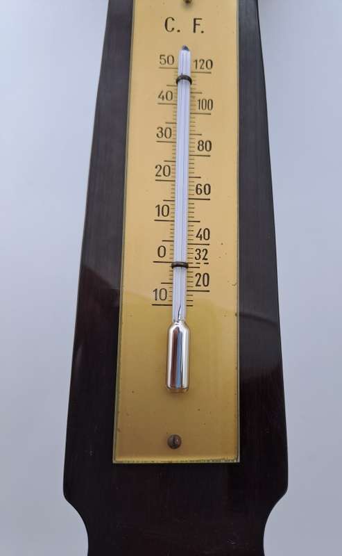 Antique/ Vintage SUNDO Barometer with Thermometer 390x30x35mm