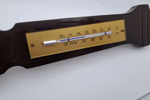 Antique/ Vintage SUNDO Barometer with Thermometer 390x30x35mm