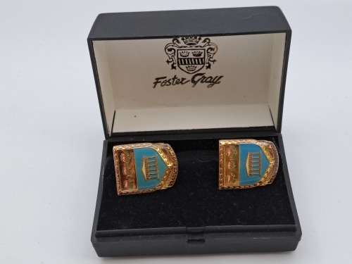 Vintage Foster Gray Respice Prospice Cufflinks -Boxed