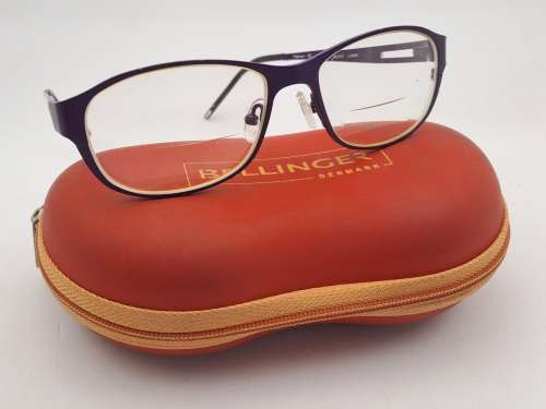 Pre-Owned Vintage Bellinger -Denmark reading glasses in Case -Titanium  Juhl 52 O 15 C.6495