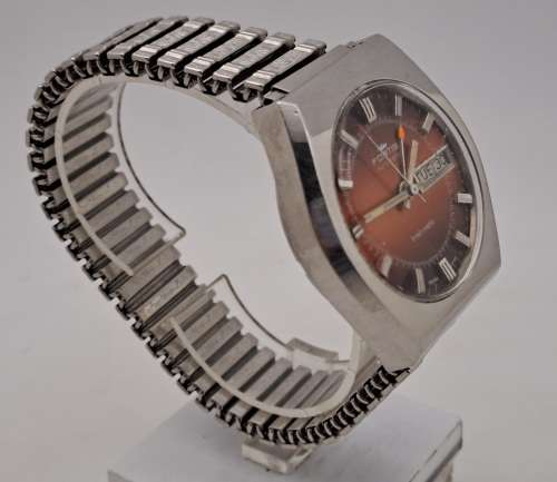 Rare Vintage FORTIS Automatic Brain Matic alarm  Mens watch- working