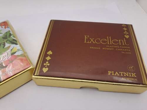 2 packs of Excellent PLATNIC Austria Playing Cards - Boxed