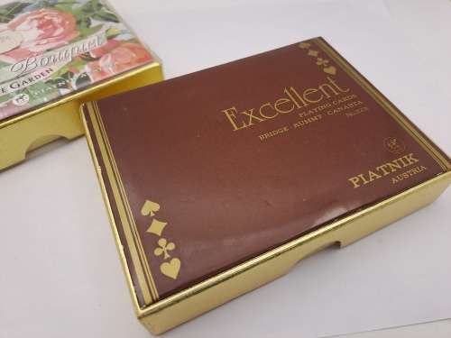 2 packs of Excellent PLATNIC Austria Playing Cards - Boxed