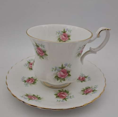 Vintage Royal Albert ``Forget Me Not`` rose Demitasse Cup and saucer (3 Available)