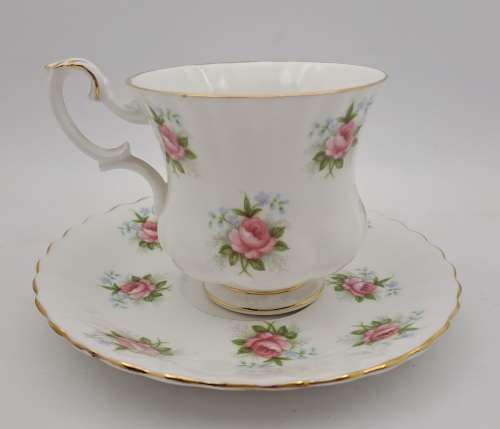 Vintage Royal Albert ``Forget Me Not`` rose Demitasse Cup and saucer (3 Available)