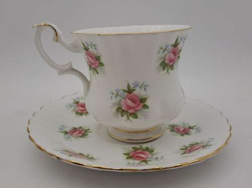 Vintage Royal Albert ``Forget Me Not`` rose Demitasse Cup and saucer (3 Available)