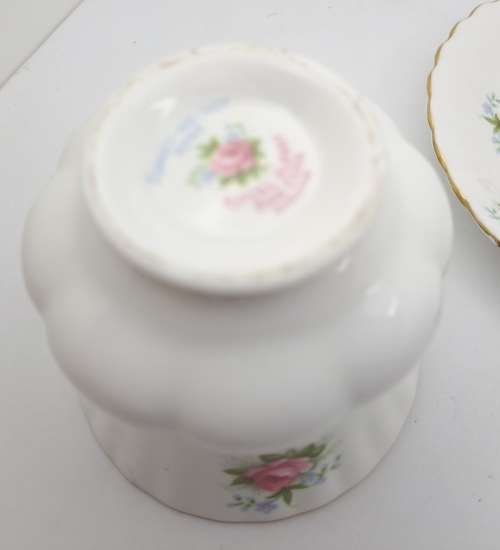 Vintage Royal Albert ``Forget Me Not`` rose Demitasse Cup and saucer (3 Available)