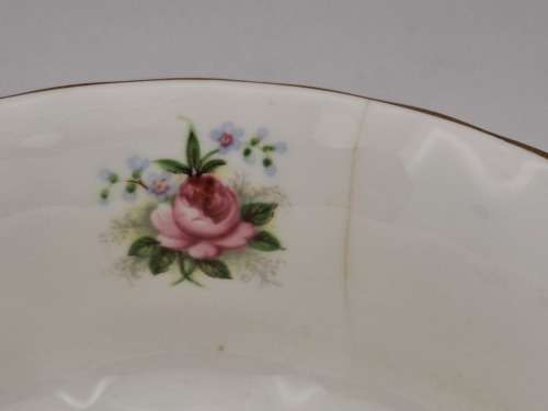 Vintage Royal Albert ''Forget Me Not'' Rose Sugar Bowl - (Hairline Crack )