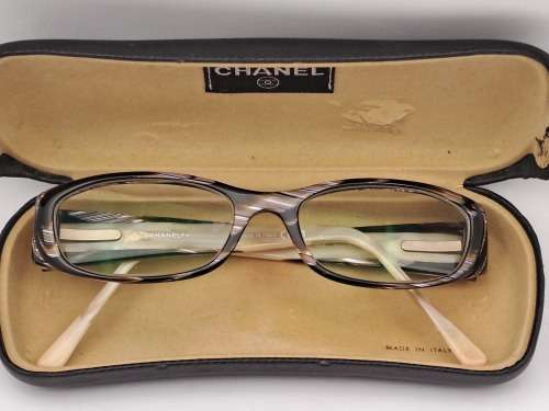 Pre-owned Chanel reading Glasses 3119-H c,944 50 U 16 135 in Case Made in Italy