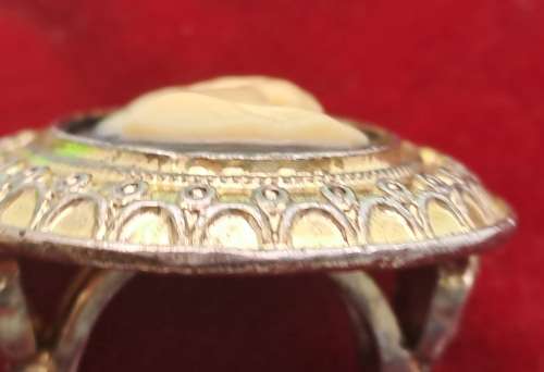 Vintage Cameo Ring 40x32mm inside diameter is 15mm