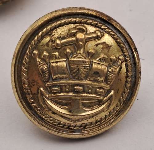 8 Vintage British Merchant Navy Tunic Buttons 23mm