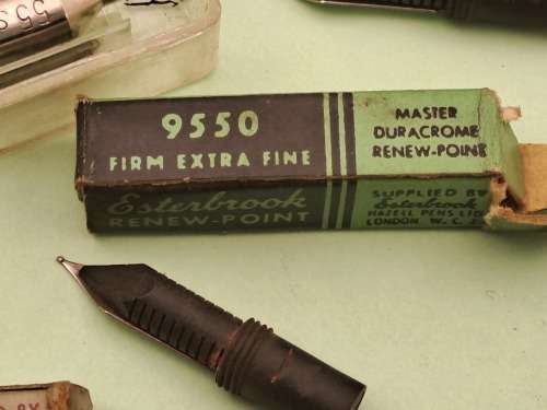 6 Vintage Easterbrook Fountain Pen Nips made in the USA (also pencil head?)