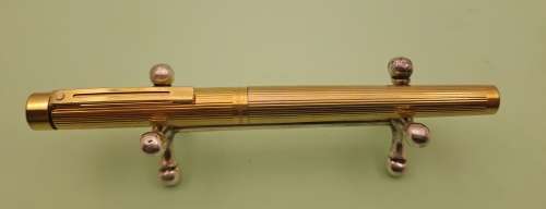 Vintage Gold plated Sheaffer Fountain pen with 14kt 585 Gold Nib(2 Convertors) Cap engraved