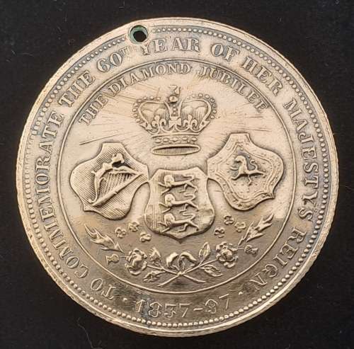 1897 United Kingdom Medal - Queen Victoria Diamond Jubilee 37mm -11 Grams