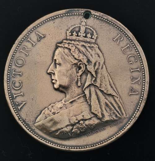 1897 United Kingdom Medal - Queen Victoria Diamond Jubilee 37mm -11 Grams