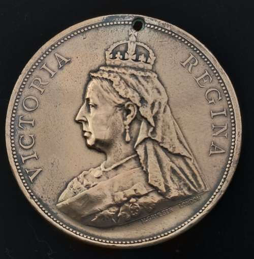 1897 United Kingdom Medal - Queen Victoria Diamond Jubilee 37mm -11 Grams