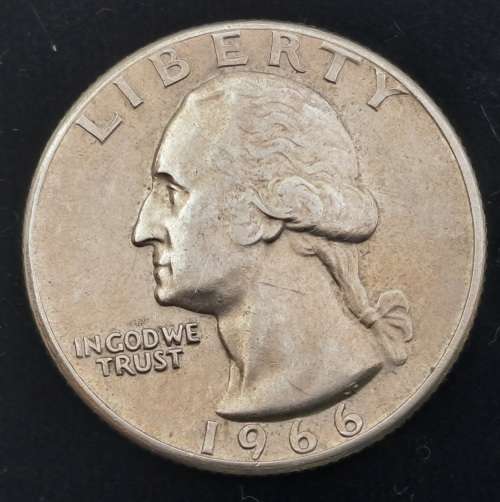 1966 United States ¼ Dollar "Washington Quarter"-circulated