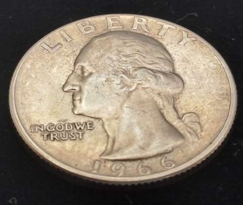 1966 United States ¼ Dollar "Washington Quarter"-circulated