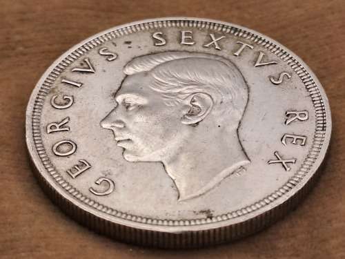 1951 Silver 5 Shillings(1 Crown)  - Elizabeth II 1st portrait