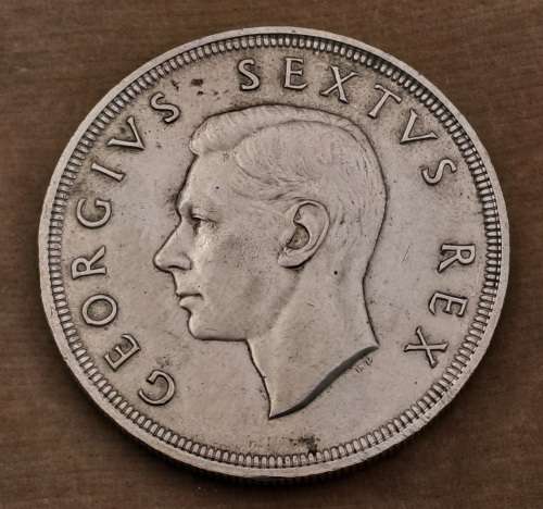 1951 Silver 5 Shillings(1 Crown)  - Elizabeth II 1st portrait