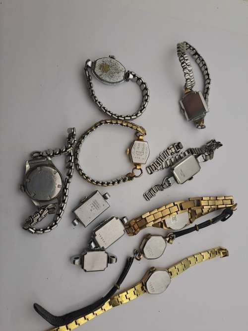 11 x Vintage ladies Mechanical watches (NOT WORKING) inc. Admiral watersport,Rotary,Roamer,Cyma for