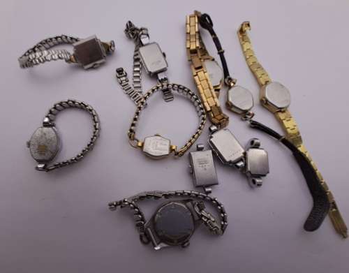 11 x Vintage ladies Mechanical watches (NOT WORKING) inc. Admiral watersport,Rotary,Roamer,Cyma for