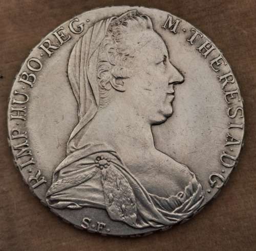 1780  Austrian Empire (SILVER .833)  1 Thaler - Maria Theresia Vienna -(243 year old Coin)