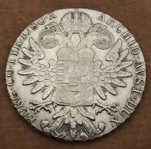 1780  Austrian Empire (SILVER .833)  1 Thaler - Maria Theresia Vienna -(243 year old Coin)